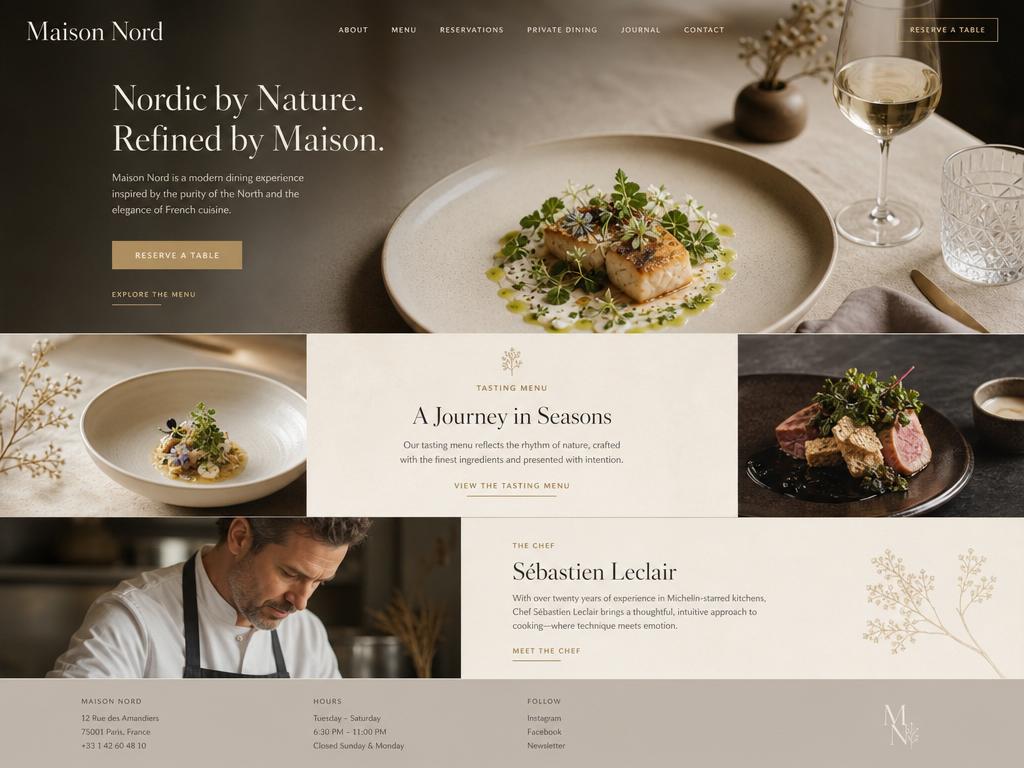 Maison Nord concept website